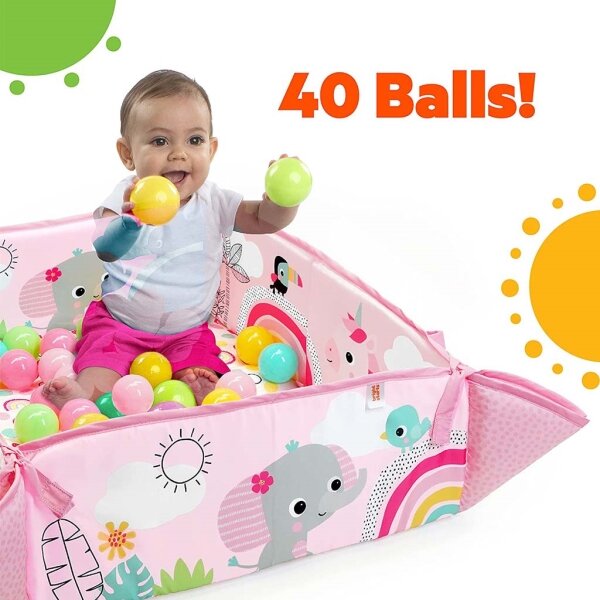 Bright Starts - Dětská hrací deka 5v1 YOUR WAY BALL PLAY růžová