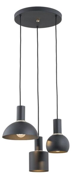 Argon 1472 - Lustr na lanku SINES 3xE27/15W/230V černá