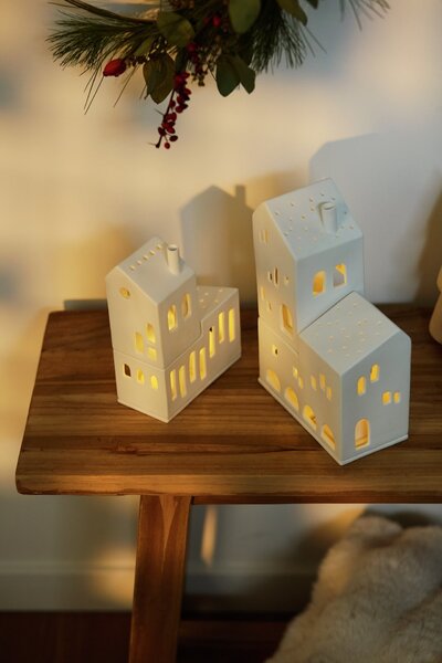 Porcelánový svícen House of Arches – set 2 ks