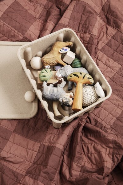 Úložný box s víkem Paper Pulp Extra Large Brown
