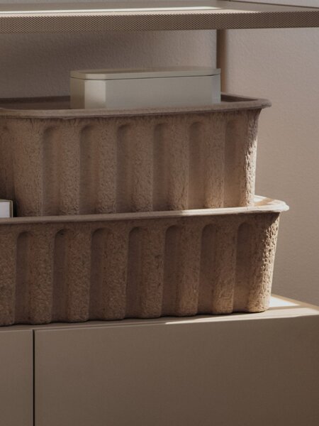 Úložný box s víkem Paper Pulp Extra Large Brown