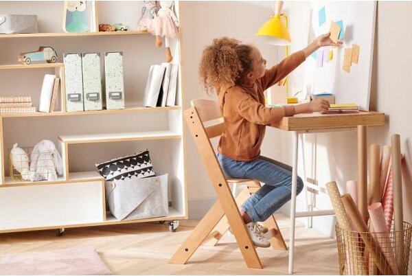 KINDERKRAFT - Dětská jídelní židle ENOCK šedá