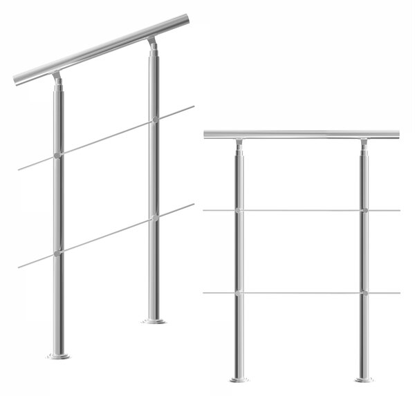 Deuba Schodišťové zábradlí 2 vzpěry - 80 cm