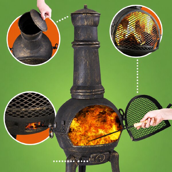 Deuba Ohnisko Chiminea 112x44 cm