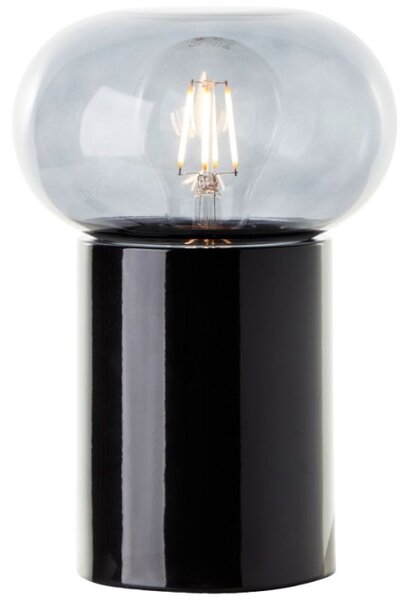 Brilliant 99002/06 Stolní lampa KNUT černá & kouřové sklo