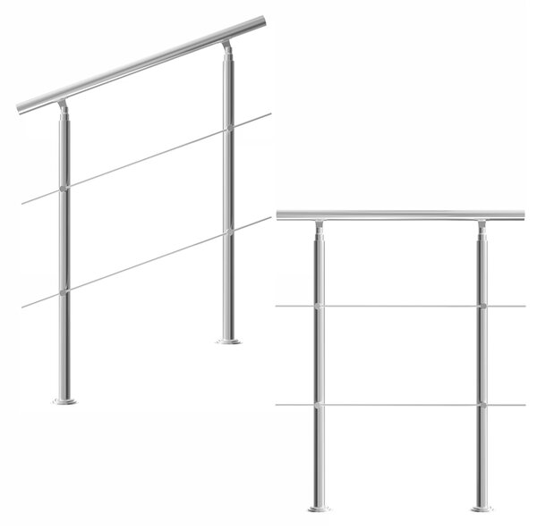 Deuba Schodišťové zábradlí 2 vzpěry - 100 cm