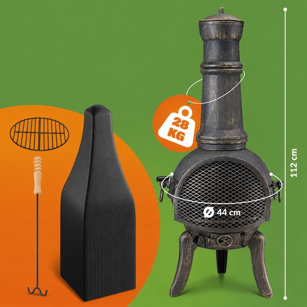 Deuba Ohnisko Chiminea 112x44 cm