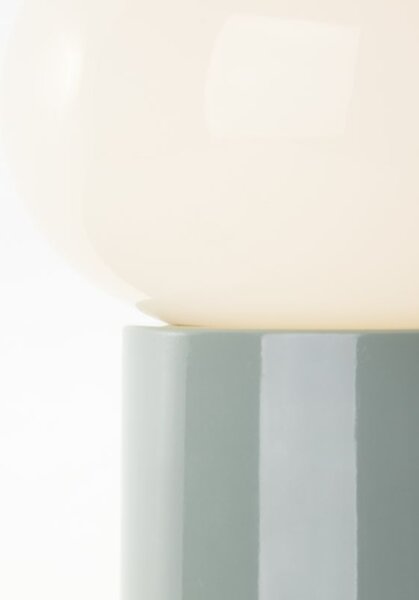 Brilliant 99002/84 Stolní lampa KNUT zelená & opálové sklo
