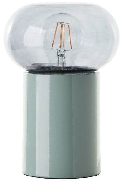 Brilliant 99002/74 Stolní lampa KNUT zelená & kouřové sklo