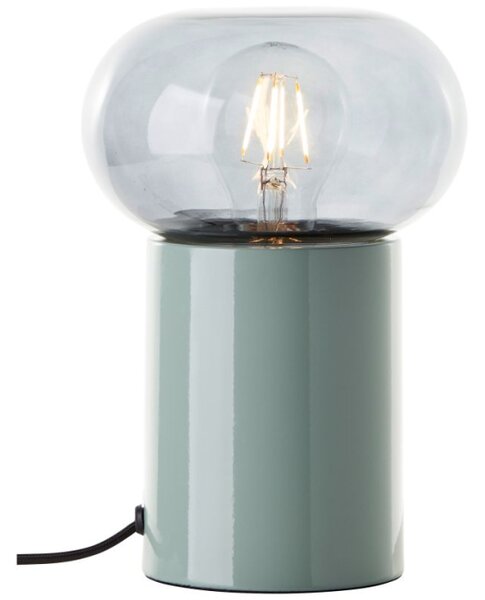 Brilliant 99002/74 Stolní lampa KNUT zelená & kouřové sklo