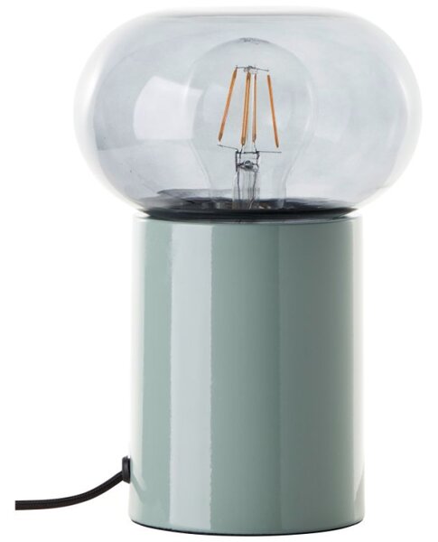 Brilliant 99002/74 Stolní lampa KNUT zelená & kouřové sklo