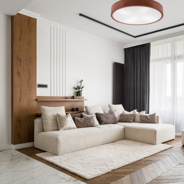 Stropní svítidlo NATURAL 4xE27/60W/230V pr. 57,5 cm borovice/hnědá