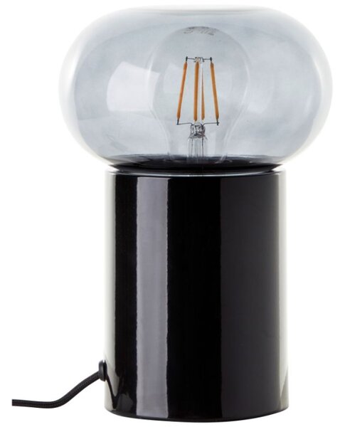 Brilliant 99002/06 Stolní lampa KNUT černá & kouřové sklo