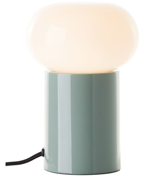 Brilliant 99002/84 Stolní lampa KNUT zelená & opálové sklo