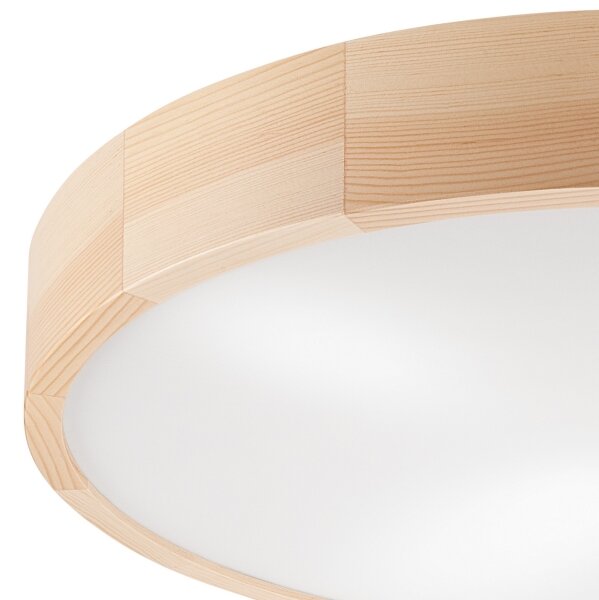 Stropní svítidlo NATURAL 4xE27/60W/230V pr. 57,5 cm borovice