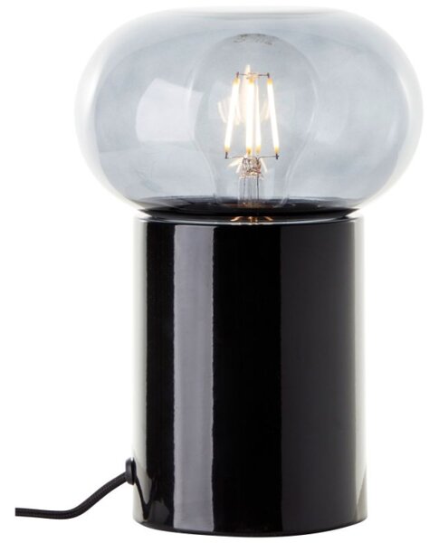 Brilliant 99002/06 Stolní lampa KNUT černá & kouřové sklo