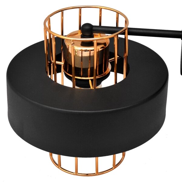Nástěnná lampa VOLTA 1xE27/15W/230V 23 cm černá/rose gold