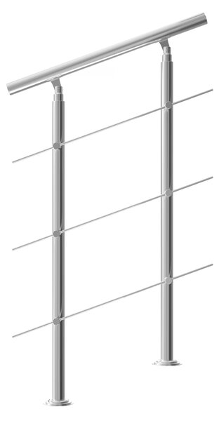 Deuba Schodišťové zábradlí 3 vzpěry - 80 cm