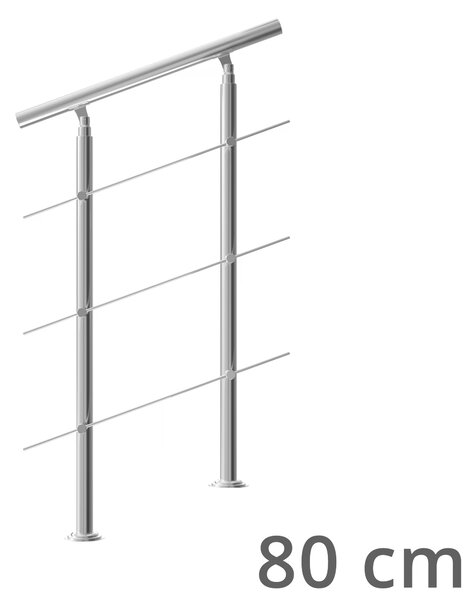 Deuba Schodišťové zábradlí 3 vzpěry - 80 cm