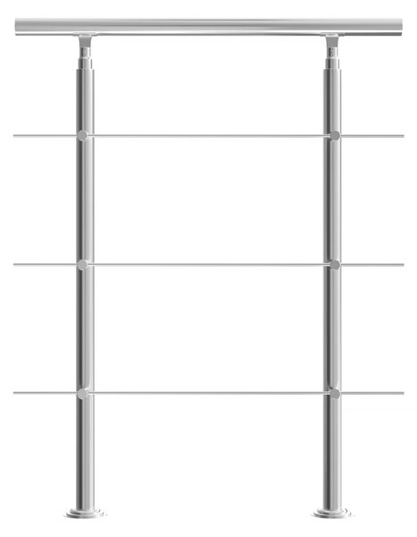 Deuba Schodišťové zábradlí 3 vzpěry - 80 cm