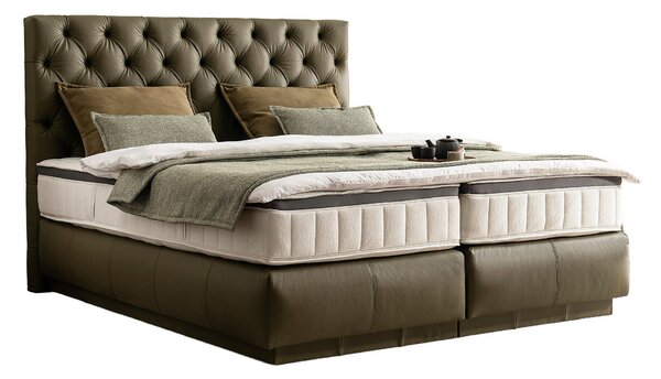 POSTEL BOXSPRING, 180/200 cm, olivově zelená Novel - Manželské postele