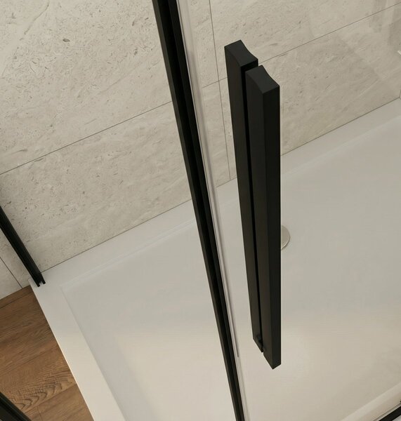 LUXOR BLACK sprchové dveře 1300mm, čiré sklo
