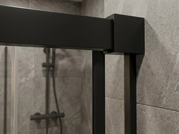 LUXOR BLACK sprchové dveře 1300mm, čiré sklo