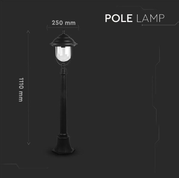 Venkovní lampa 1xE27/60W/230V 111 cm IP44