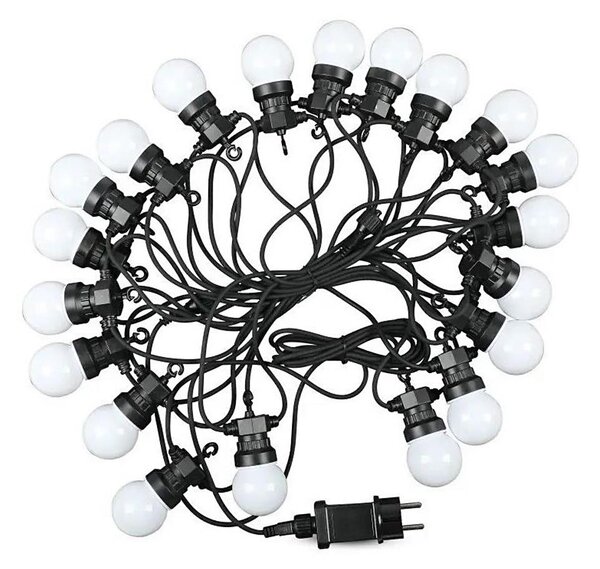 LED Venkovní řetěz STRING 10m 20xLED/0,5W/230V IP44 6000K