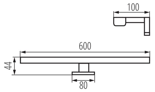 Kanlux 34933 - LED Koupelnové osvětlení zrcadla ASTIM LED/12W/230V IP44 černá
