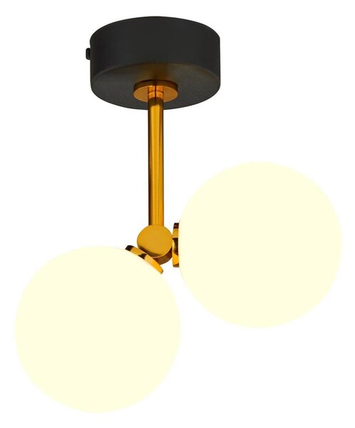 Jupiter 1918 - Lustr na tyči LUNA 2xG9/40W/230V mosaz/černá