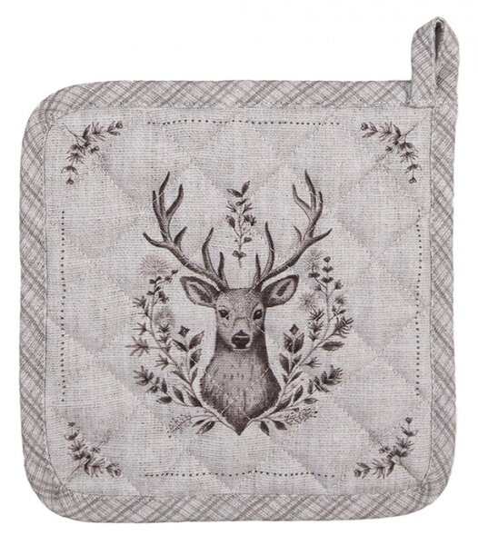 Bavlněná chňapka / podložka pod hrnec s motivem jelena Gentle Wilderness – 20x20 cm