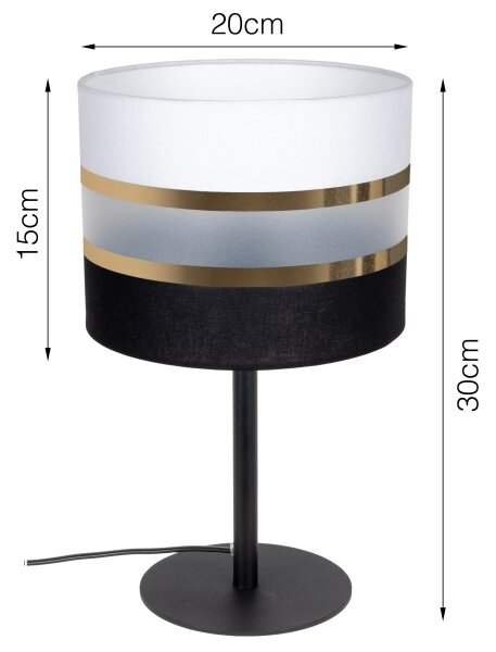 Stolní lampa CORAL 1xE27/60W/230V černá