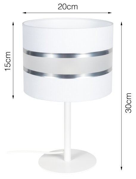 Stolní lampa CORAL 1xE27/60W/230V bílá
