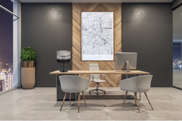 Stolní lampa CORAL 1xE27/60W/230V černá/šedá