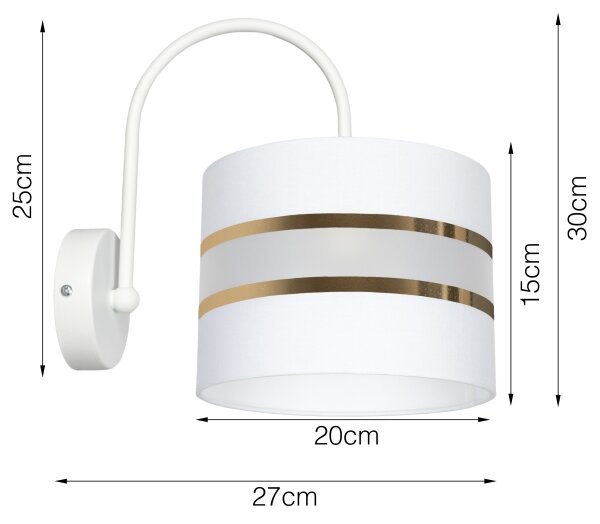 Nástěnné svítidlo CORAL 1xE27/60W/230V bílá