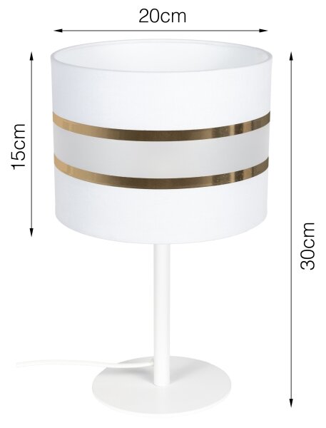 Stolní lampa CORAL 1xE27/60W/230V bílá