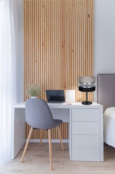 Stolní lampa CORAL 1xE27/60W/230V černá/šedá
