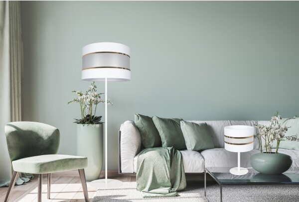 Stojací lampa CORAL 1xE27/60W/230V bílá