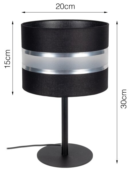 Stolní lampa CORAL 1xE27/60W/230V černá
