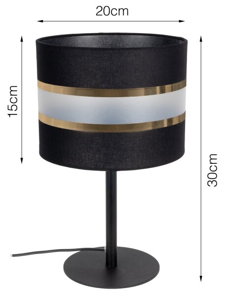Stolní lampa CORAL 1xE27/60W/230V černá