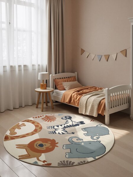 Koberec Hanse Home ADVENTURES SAVANNA krémový kruh