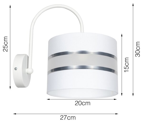 Nástěnné svítidlo CORAL 1xE27/60W/230V bílá