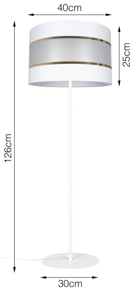 Stojací lampa CORAL 1xE27/60W/230V bílá