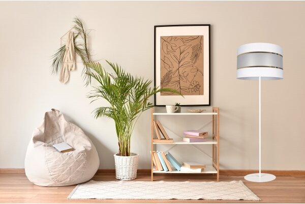 Stojací lampa CORAL 1xE27/60W/230V bílá