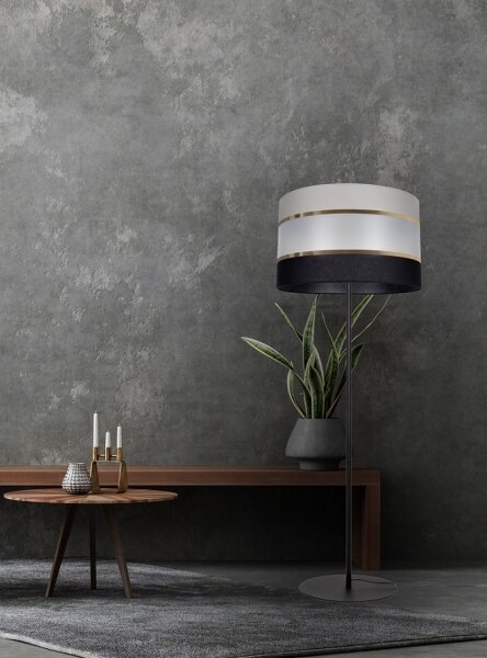 Stojací lampa CORAL 1xE27/60W/230V černá/šedá