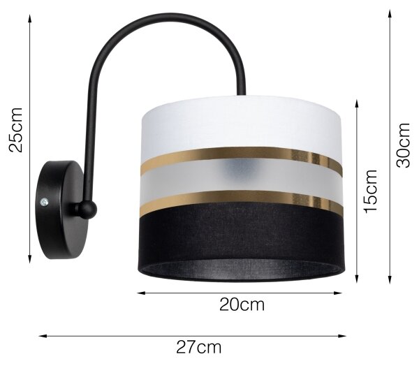 Nástěnné svítidlo CORAL 1xE27/60W/230V černá