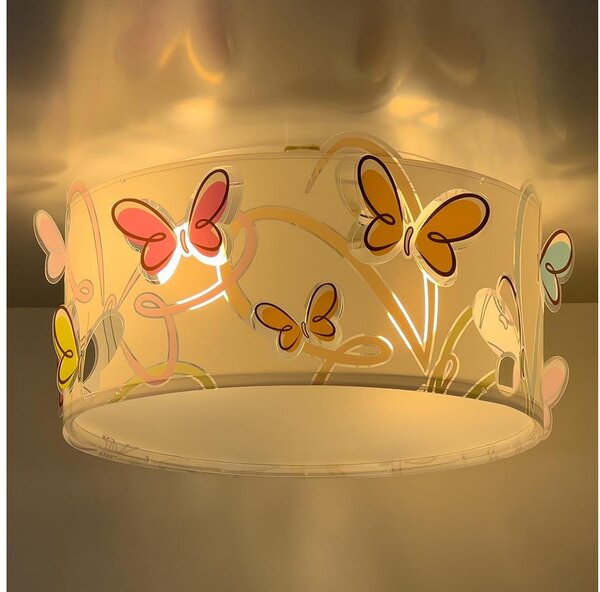 Dalber 62146 - Dětské stropní svítidlo BUTTERFLY 2xE27/60W/230V