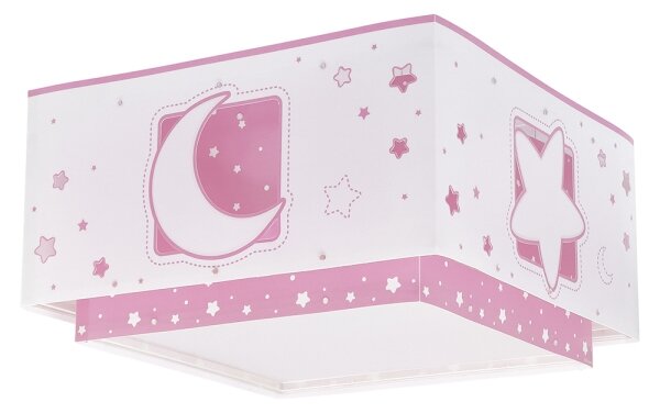 Dalber 63236S - Dětské stropní svítidlo MOONLIGHT 2xE27/60W/230V růžová
