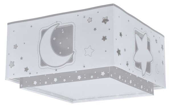 Dalber 63236E - Dětské stropní svítidlo MOONLIGHT 2xE27/60W/230V šedá